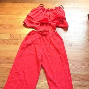 Vestique red jumpsuit